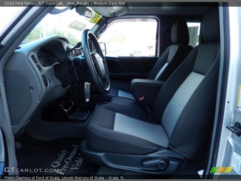 Silver Metallic / Medium Dark Flint 2010 Ford Ranger XLT SuperCab
