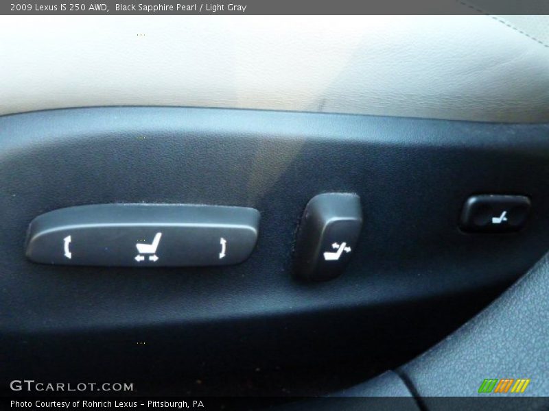Black Sapphire Pearl / Light Gray 2009 Lexus IS 250 AWD