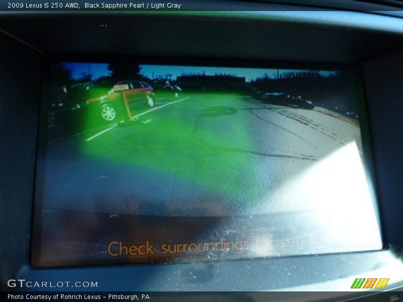 Black Sapphire Pearl / Light Gray 2009 Lexus IS 250 AWD
