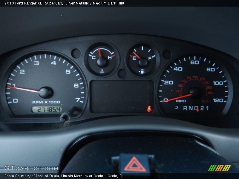 Silver Metallic / Medium Dark Flint 2010 Ford Ranger XLT SuperCab