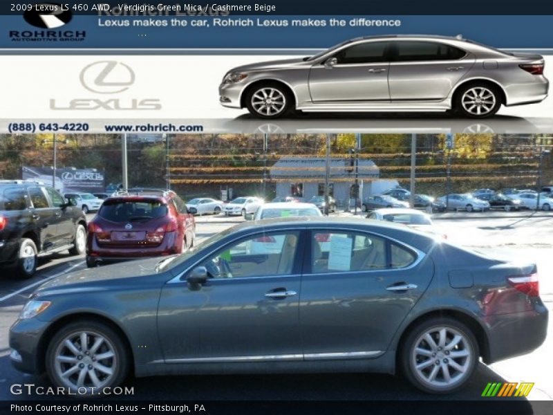 Verdigris Green Mica / Cashmere Beige 2009 Lexus LS 460 AWD