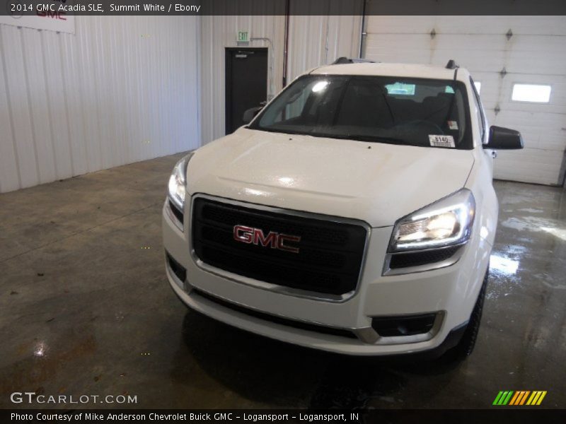 Summit White / Ebony 2014 GMC Acadia SLE