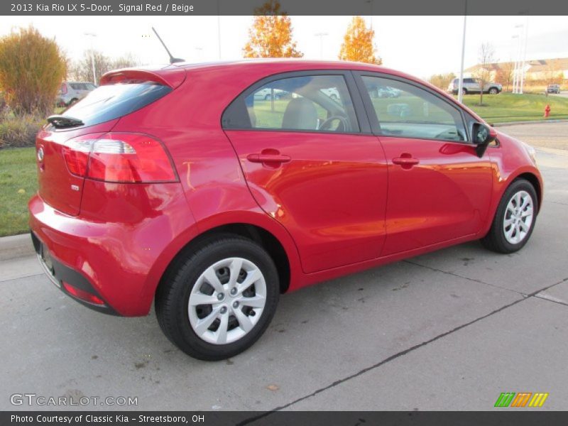 Signal Red / Beige 2013 Kia Rio LX 5-Door