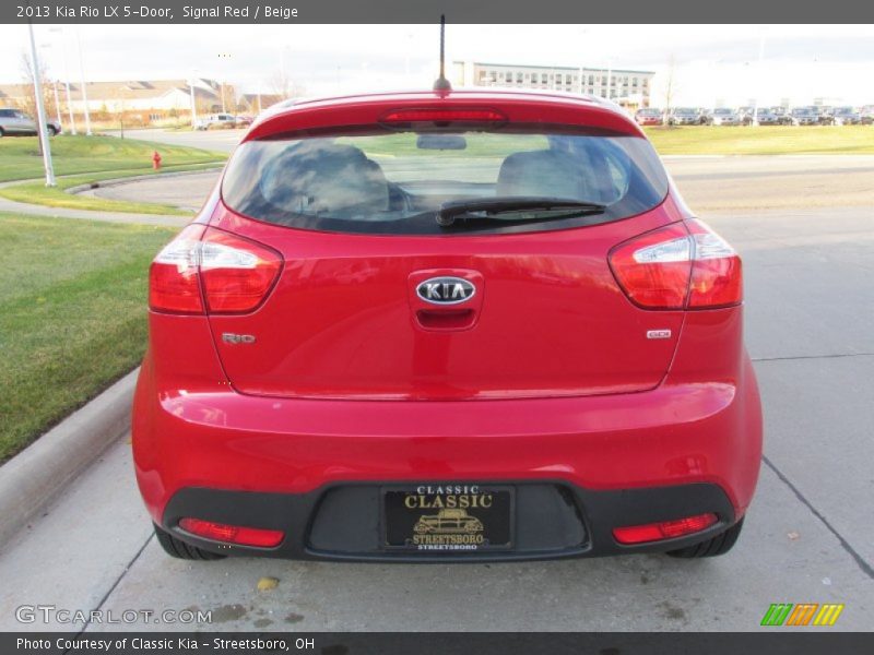 Signal Red / Beige 2013 Kia Rio LX 5-Door