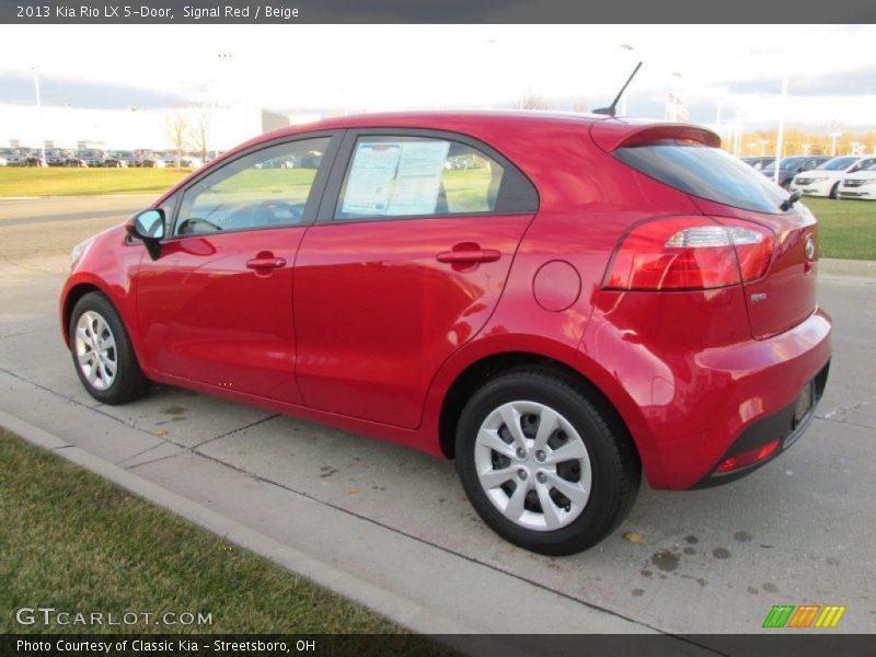 Signal Red / Beige 2013 Kia Rio LX 5-Door