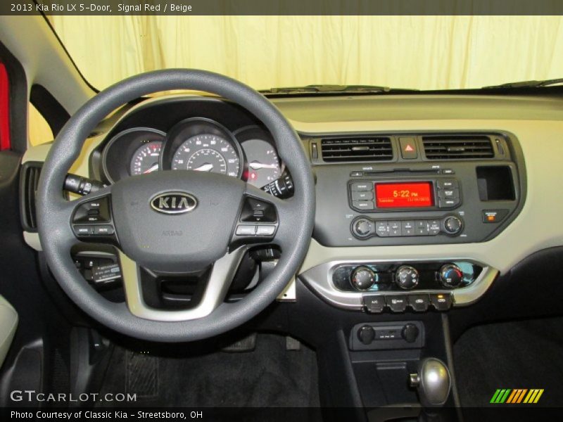 Signal Red / Beige 2013 Kia Rio LX 5-Door