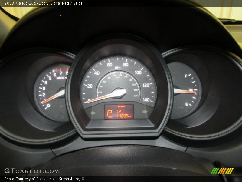 Signal Red / Beige 2013 Kia Rio LX 5-Door