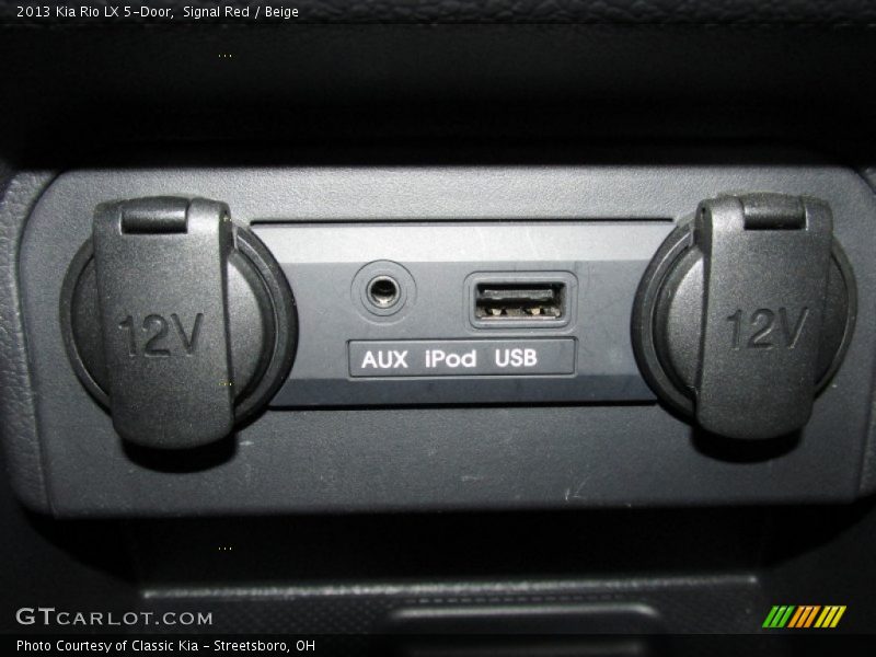 Signal Red / Beige 2013 Kia Rio LX 5-Door