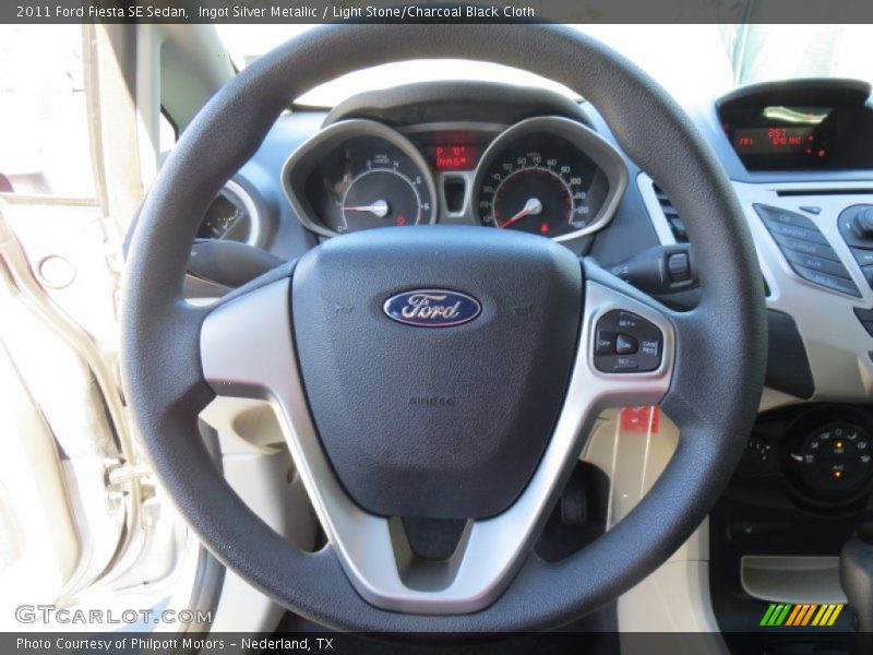 Ingot Silver Metallic / Light Stone/Charcoal Black Cloth 2011 Ford Fiesta SE Sedan