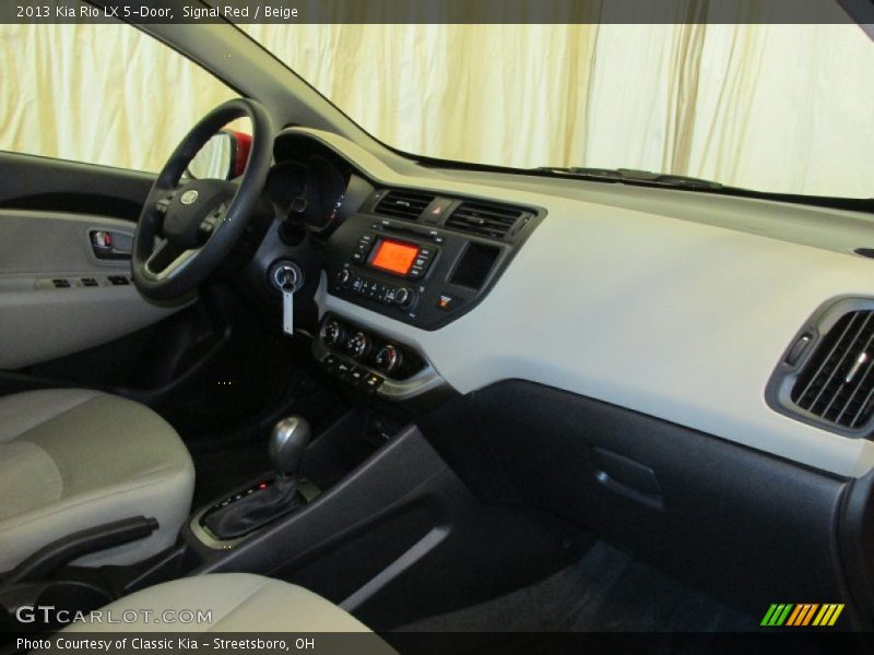 Signal Red / Beige 2013 Kia Rio LX 5-Door