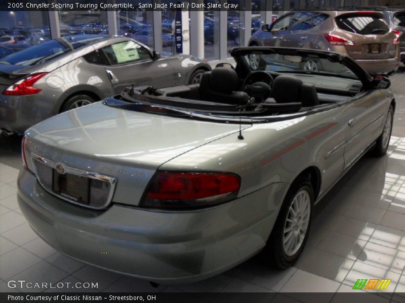 Satin Jade Pearl / Dark Slate Gray 2005 Chrysler Sebring Touring Convertible