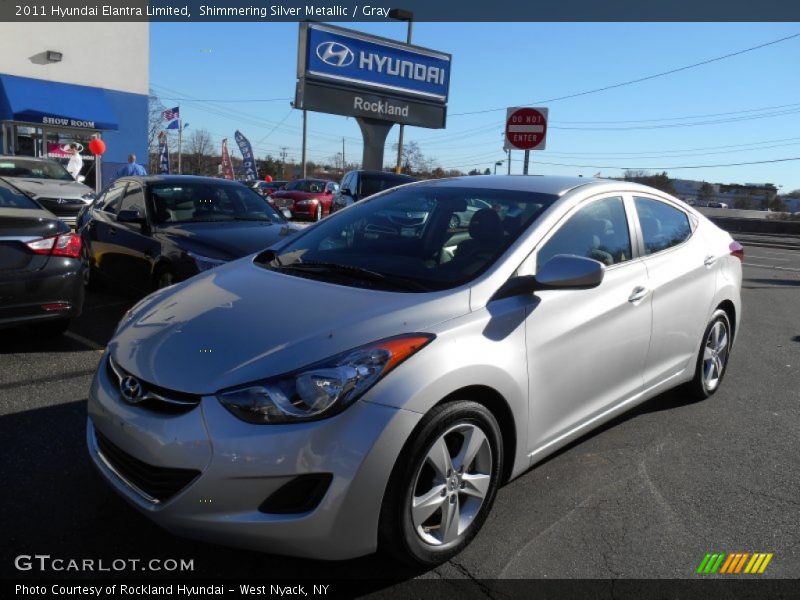 Shimmering Silver Metallic / Gray 2011 Hyundai Elantra Limited