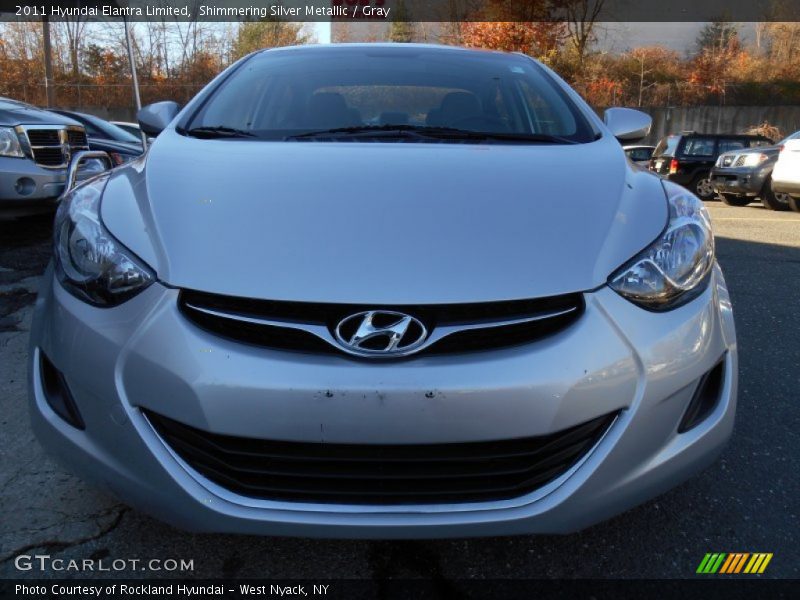 Shimmering Silver Metallic / Gray 2011 Hyundai Elantra Limited