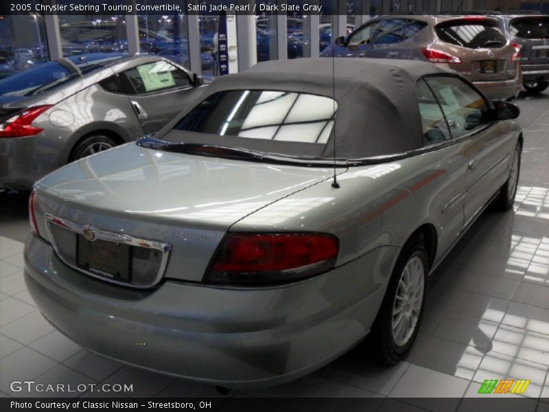 Satin Jade Pearl / Dark Slate Gray 2005 Chrysler Sebring Touring Convertible