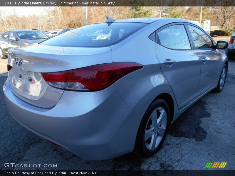 Shimmering Silver Metallic / Gray 2011 Hyundai Elantra Limited
