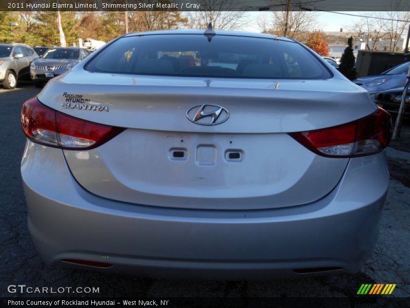 Shimmering Silver Metallic / Gray 2011 Hyundai Elantra Limited