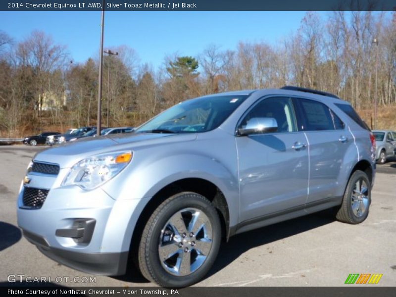 Silver Topaz Metallic / Jet Black 2014 Chevrolet Equinox LT AWD