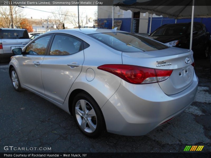 Shimmering Silver Metallic / Gray 2011 Hyundai Elantra Limited