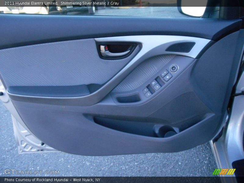 Shimmering Silver Metallic / Gray 2011 Hyundai Elantra Limited