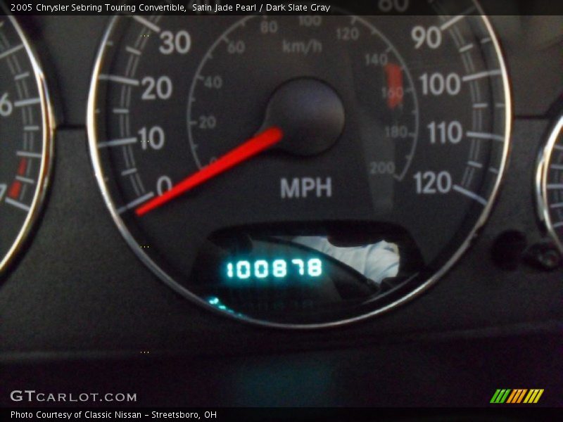 Satin Jade Pearl / Dark Slate Gray 2005 Chrysler Sebring Touring Convertible