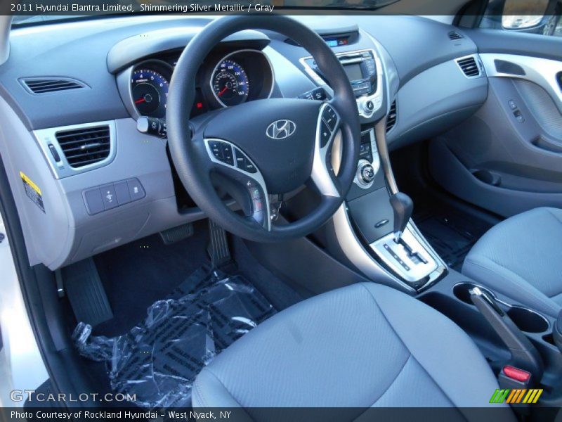 Shimmering Silver Metallic / Gray 2011 Hyundai Elantra Limited