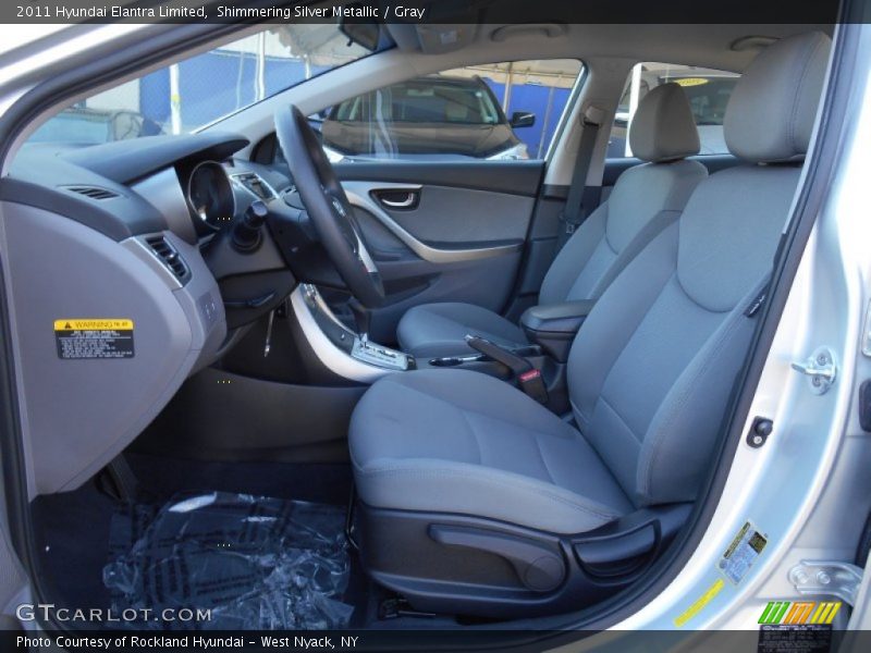 Shimmering Silver Metallic / Gray 2011 Hyundai Elantra Limited