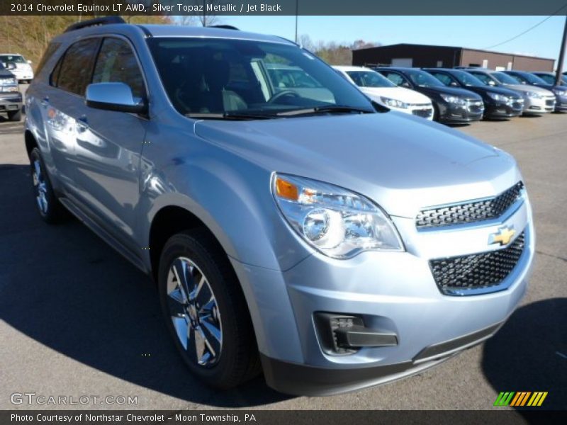 Silver Topaz Metallic / Jet Black 2014 Chevrolet Equinox LT AWD