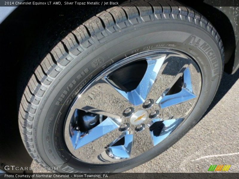 Silver Topaz Metallic / Jet Black 2014 Chevrolet Equinox LT AWD