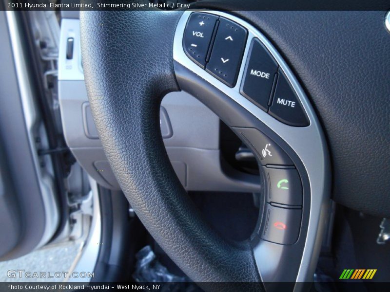 Shimmering Silver Metallic / Gray 2011 Hyundai Elantra Limited