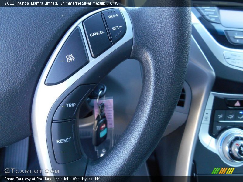 Shimmering Silver Metallic / Gray 2011 Hyundai Elantra Limited