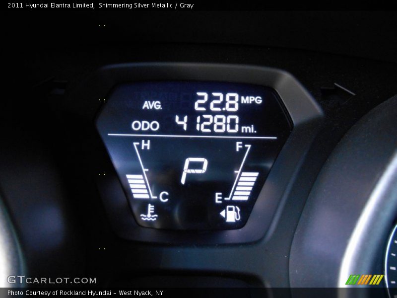 Shimmering Silver Metallic / Gray 2011 Hyundai Elantra Limited
