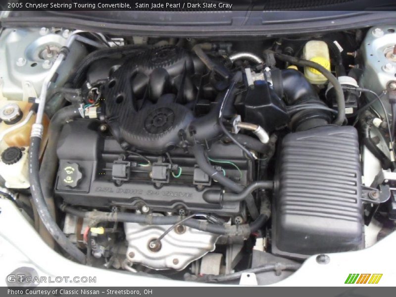 Satin Jade Pearl / Dark Slate Gray 2005 Chrysler Sebring Touring Convertible