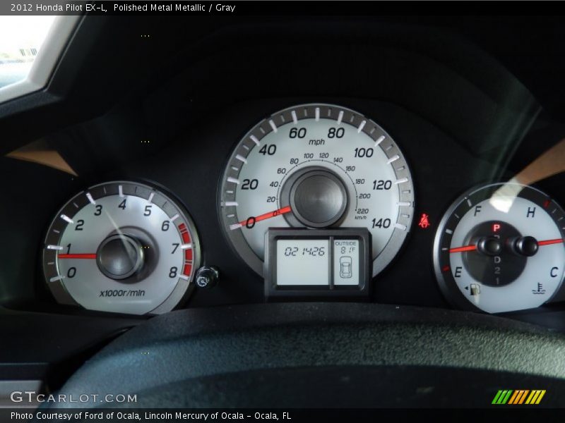 Polished Metal Metallic / Gray 2012 Honda Pilot EX-L