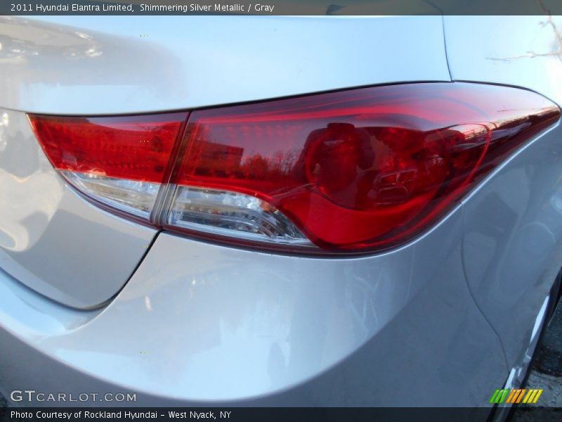 Shimmering Silver Metallic / Gray 2011 Hyundai Elantra Limited
