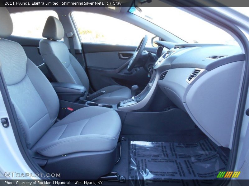 Shimmering Silver Metallic / Gray 2011 Hyundai Elantra Limited