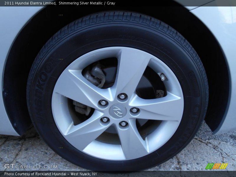 Shimmering Silver Metallic / Gray 2011 Hyundai Elantra Limited