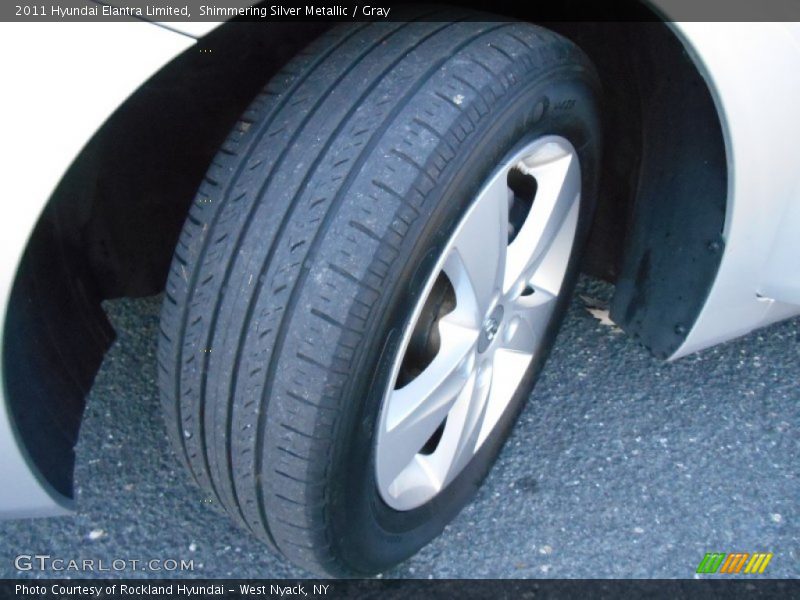 Shimmering Silver Metallic / Gray 2011 Hyundai Elantra Limited