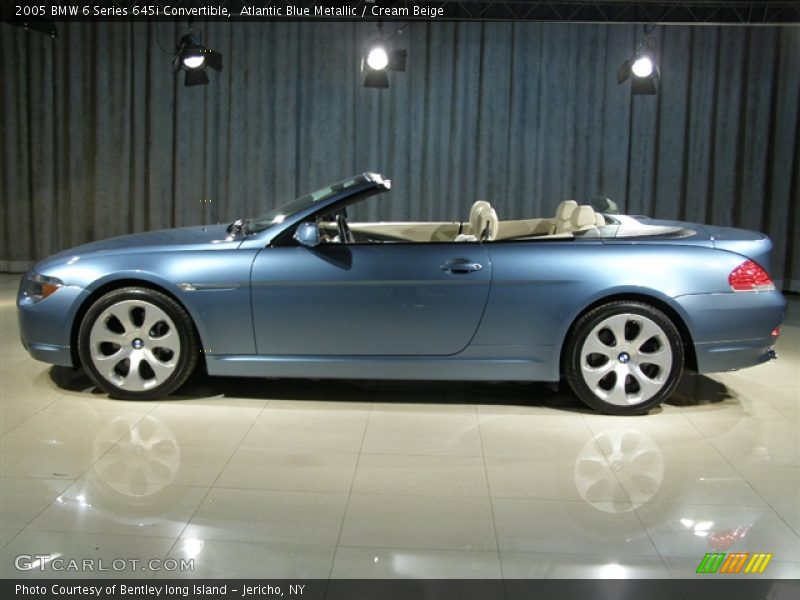 Atlantic Blue Metallic / Cream Beige 2005 BMW 6 Series 645i Convertible