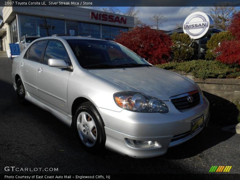 Silver Streak Mica / Stone 2007 Toyota Corolla LE