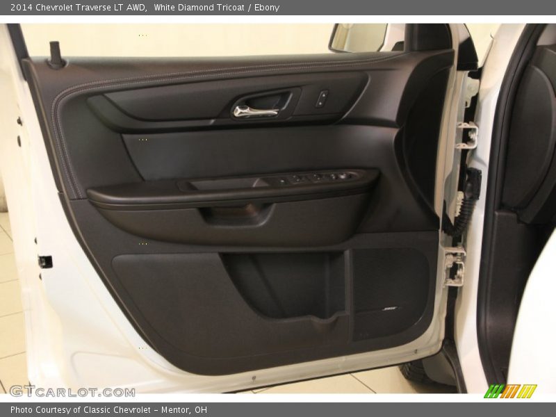 White Diamond Tricoat / Ebony 2014 Chevrolet Traverse LT AWD