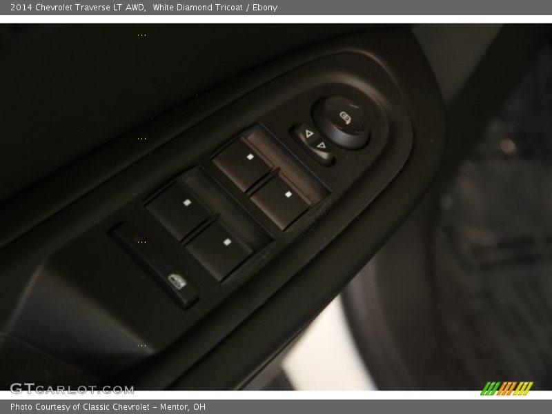 White Diamond Tricoat / Ebony 2014 Chevrolet Traverse LT AWD
