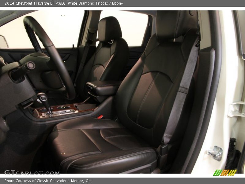 White Diamond Tricoat / Ebony 2014 Chevrolet Traverse LT AWD