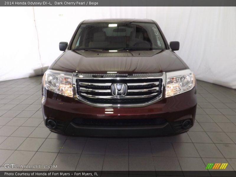 Dark Cherry Pearl / Beige 2014 Honda Odyssey EX-L