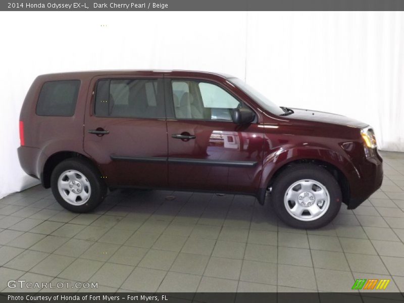 Dark Cherry Pearl / Beige 2014 Honda Odyssey EX-L