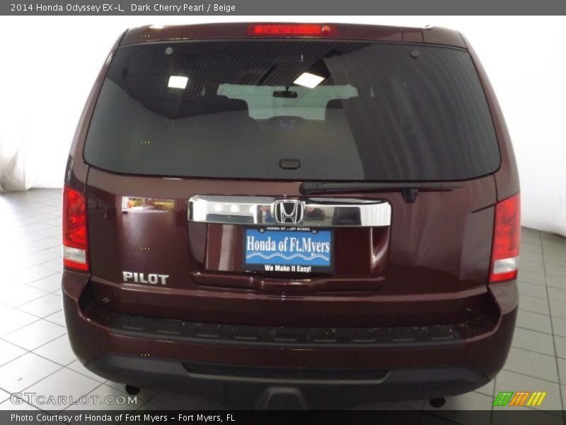 Dark Cherry Pearl / Beige 2014 Honda Odyssey EX-L