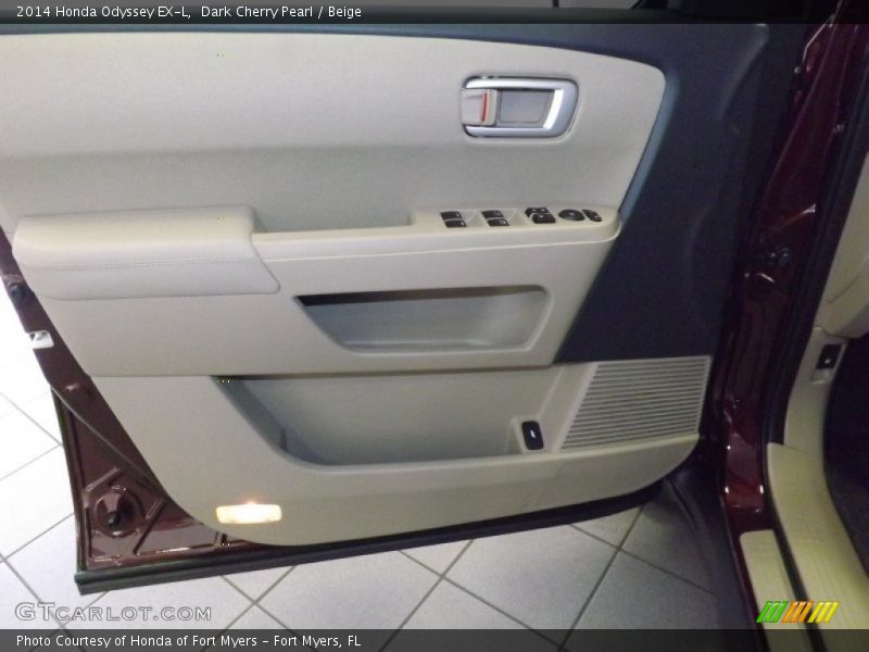 Dark Cherry Pearl / Beige 2014 Honda Odyssey EX-L