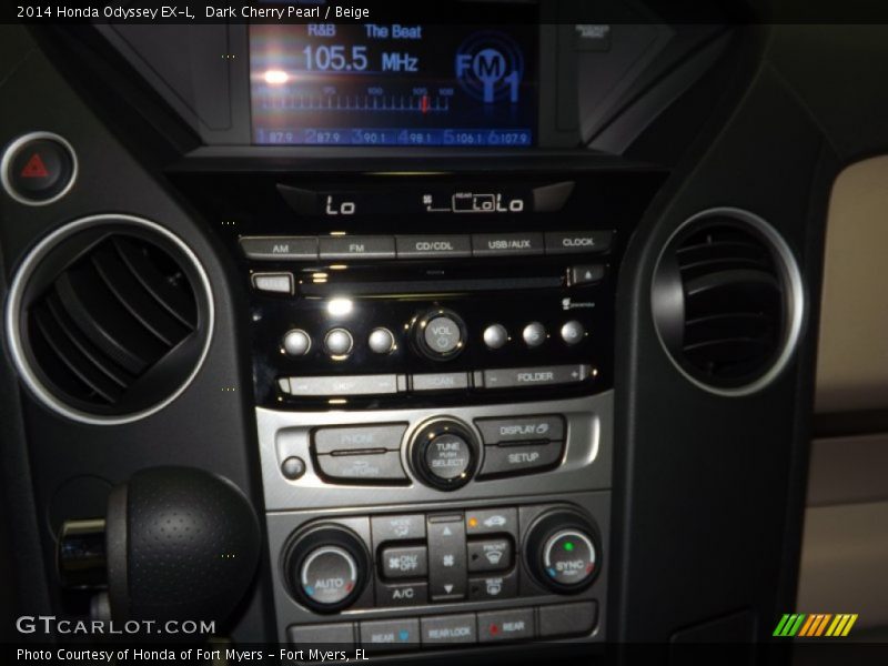 Dark Cherry Pearl / Beige 2014 Honda Odyssey EX-L
