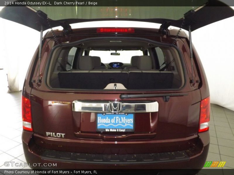 Dark Cherry Pearl / Beige 2014 Honda Odyssey EX-L