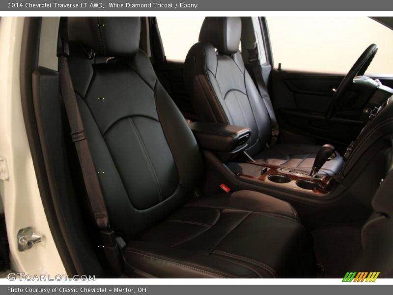 White Diamond Tricoat / Ebony 2014 Chevrolet Traverse LT AWD