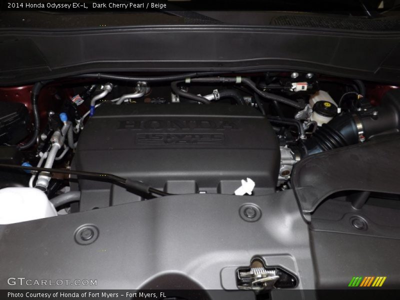 Dark Cherry Pearl / Beige 2014 Honda Odyssey EX-L